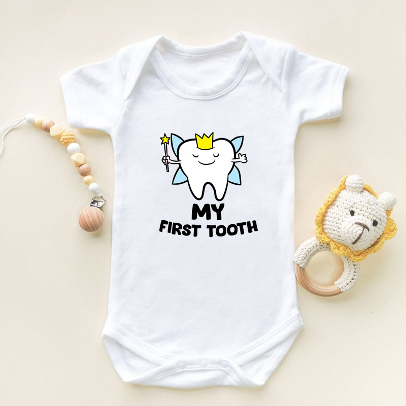 Eu tenho meu primeiro dente es - Baby Clothing Brands avaliação e preço