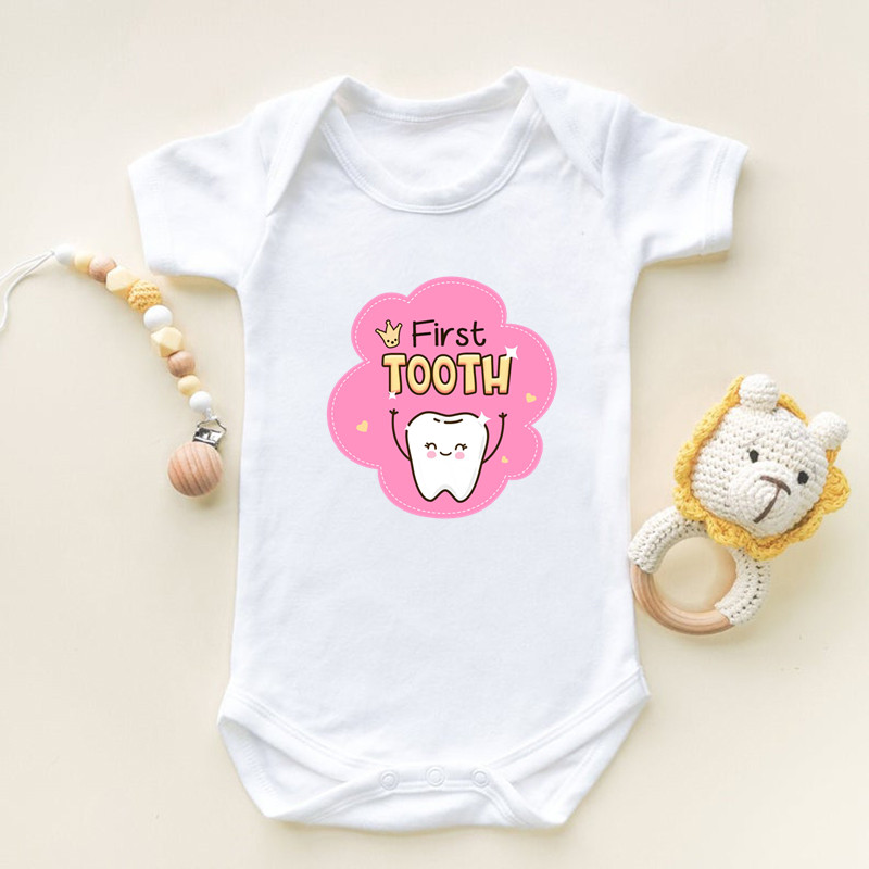 Eu tenho meu primeiro dente es - Baby Clothing Brands avaliação e preço