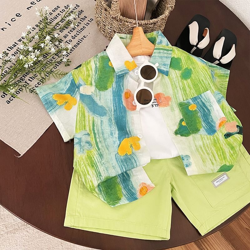 Camisa Floral de Manga Curta p - Baby Clothing Sale avaliação e preço