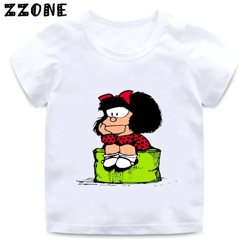 Cute Mafalda Print Short Sleev - Baby Clothing Sale avaliação e preço